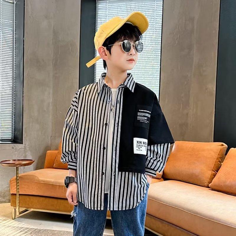 Модные рубашки для мальчиков весна-лето 2024: Стильная уличная одежда для детей