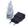 EU Plug 5V Dual USB Universal Mobile Phone Chargers Travel Power Charger Adapter Plug for For iPhone Samsung Xiaomi