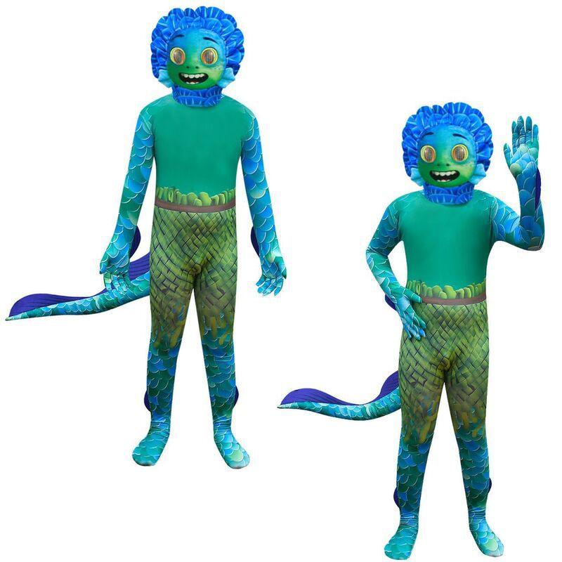 Очаровательный детский комбинезон Луки с маской и перчатками для яркого Хэллоуинского наряда