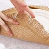 Круглые плетеные салфетки под приборы, бумажные салфетки с бахромой, плетеные вручную нескользящие изоляционные салфетки, подставки под чайные чашки, украшения для обеденного стола