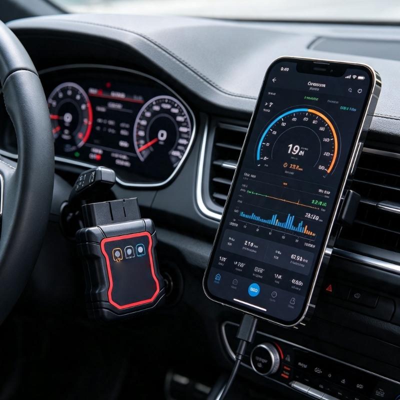 Практичный диагностический инструмент OBD2 для автомобиля с прямым подключением, поддержка мобильного телефона и компьютера, устройство для считывания неисправностей 12 В для регулярной проверки двигателя