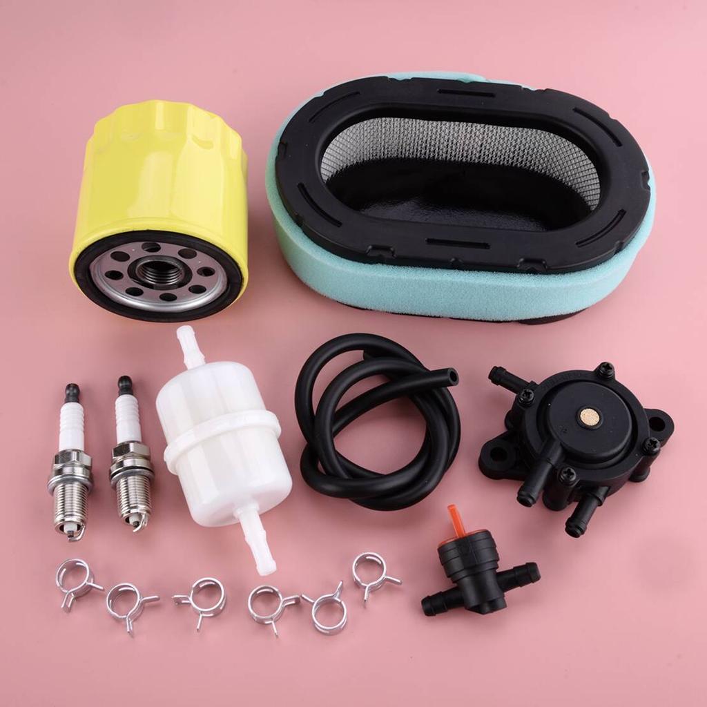 Mower Engine Air Oil Fuel Filter Hose Spark Plug Valve Pump Clamp Tune Up Kit Set Fit for Kohler 7000 Series KT610 KT620 KT715