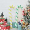 Home Party Balloons Inflatable Toys Christmas Candy Cane Crutch Balloons Santa Claus Walking Stick