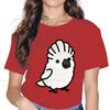 Chubby Umbrella Cockatoo Tshirt For Girls Parrot Tops Harajuku Ladies T Shirt Basic Graphic Oversized