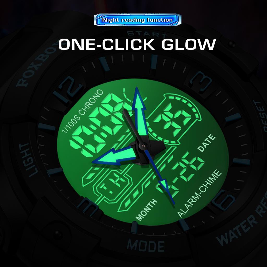 Man Dual Display Quartz Watch for Kids Waterproof Sport Children Anti-Shock Boy Digital Wristwatches+Gift Box
