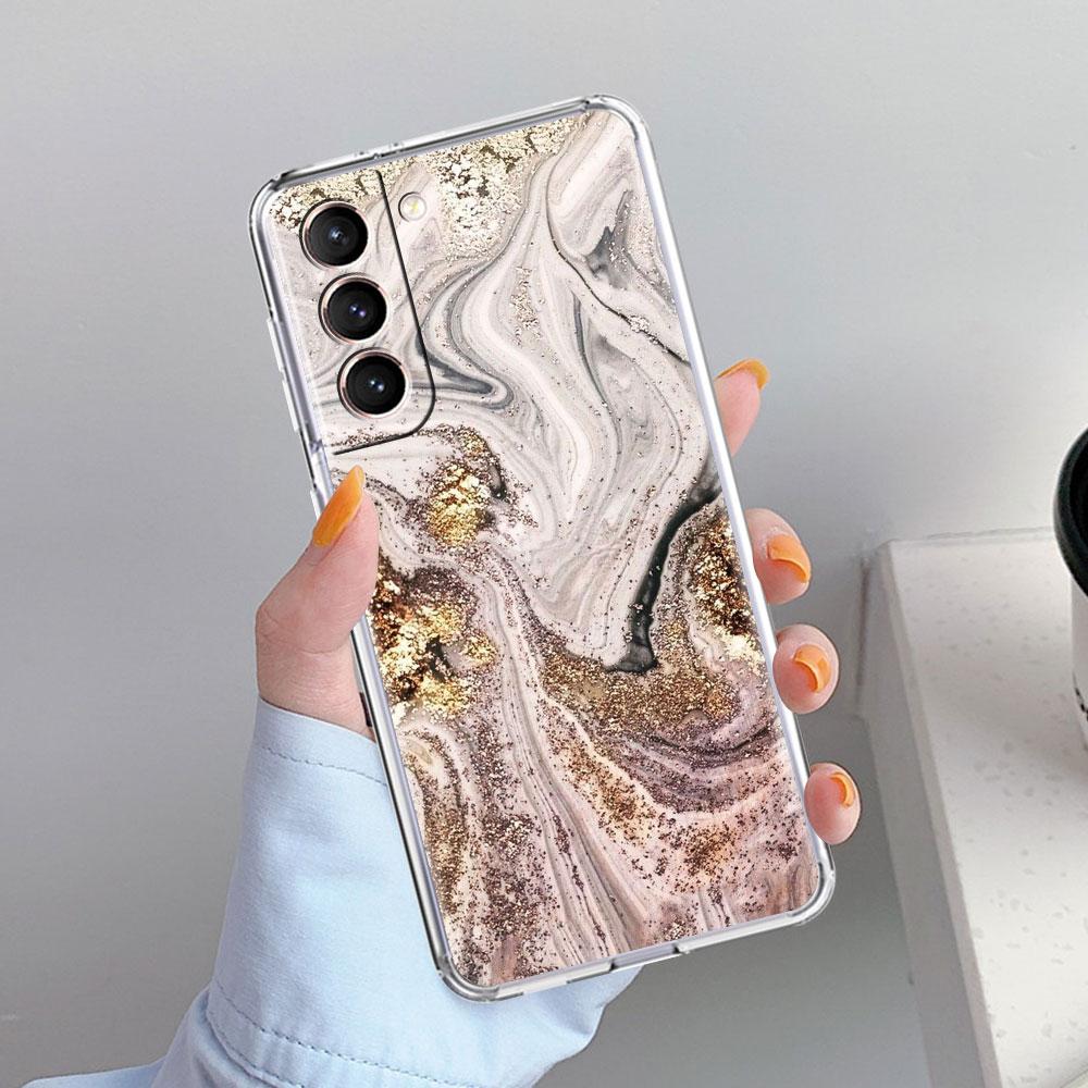 Прозрачный чехол для телефона Samsung Galaxy S21 Ultra S20 FE S10 Plus S9 S8 Note 20 10 Мягкий силиконовый чехол с роскошным мраморным узором