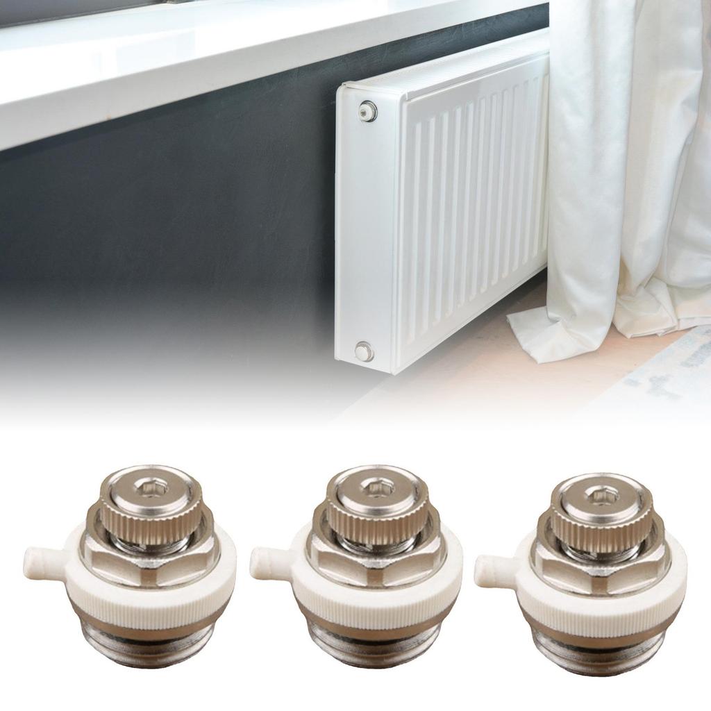 3 шт. Автоматический воздухоотводчик Самопрокачивающийся радиаторный клапан 1/2 дюйма 3/4 дюйма Радиаторный воздухоотводчик Аксессуар для отопительного радиатора