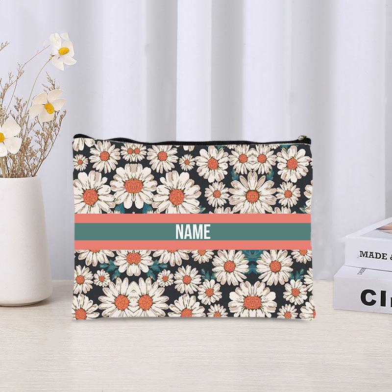 Personalized Full Print Custom Makeup Bag able Women's Products Environmentally Friendly Canvas Travel Storage Bag