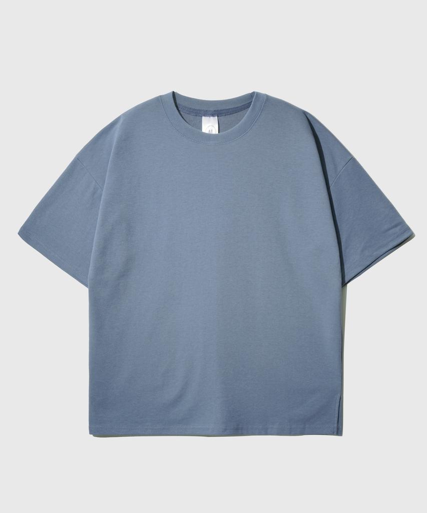 JEMUT Eddy Oversized Short Sleeve T-Shirt Ash Blue Kjst2189