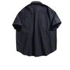 Men's 2024 Trendy Japanese Retro Short-Sleeve Workwear Shirt Jacket for Casual Outdoor Wear