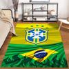 Brazil Flag Soccer Designed floor mat, suitable as a non-slip mat for the living room or bedroom sofa