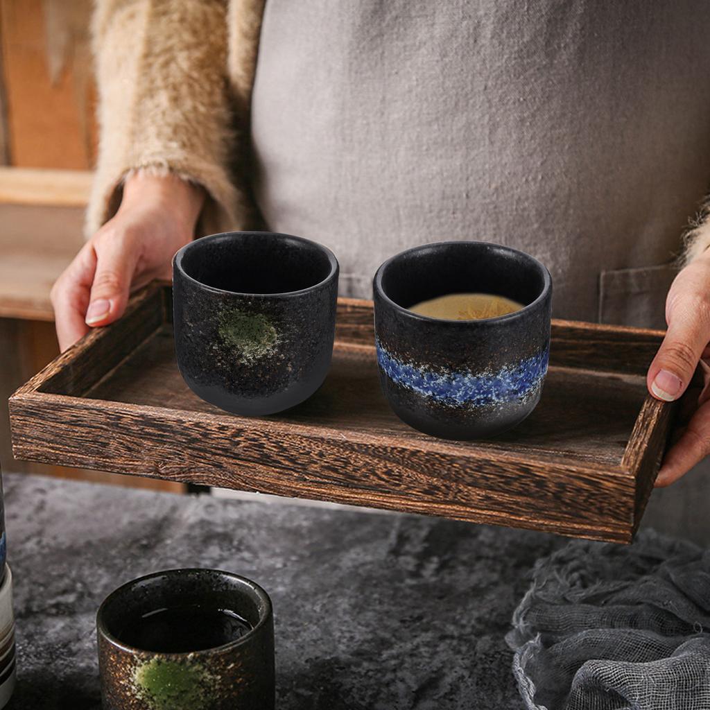2 шт. 200 мл Керамические чашки в японском стиле Креативный дизайн Керамические кружки пищевого качества для Кофе Молочного чая Сока Дома в Офисе