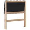 Upholstered Headboard in Black 75 cm Solid Pine Wood
