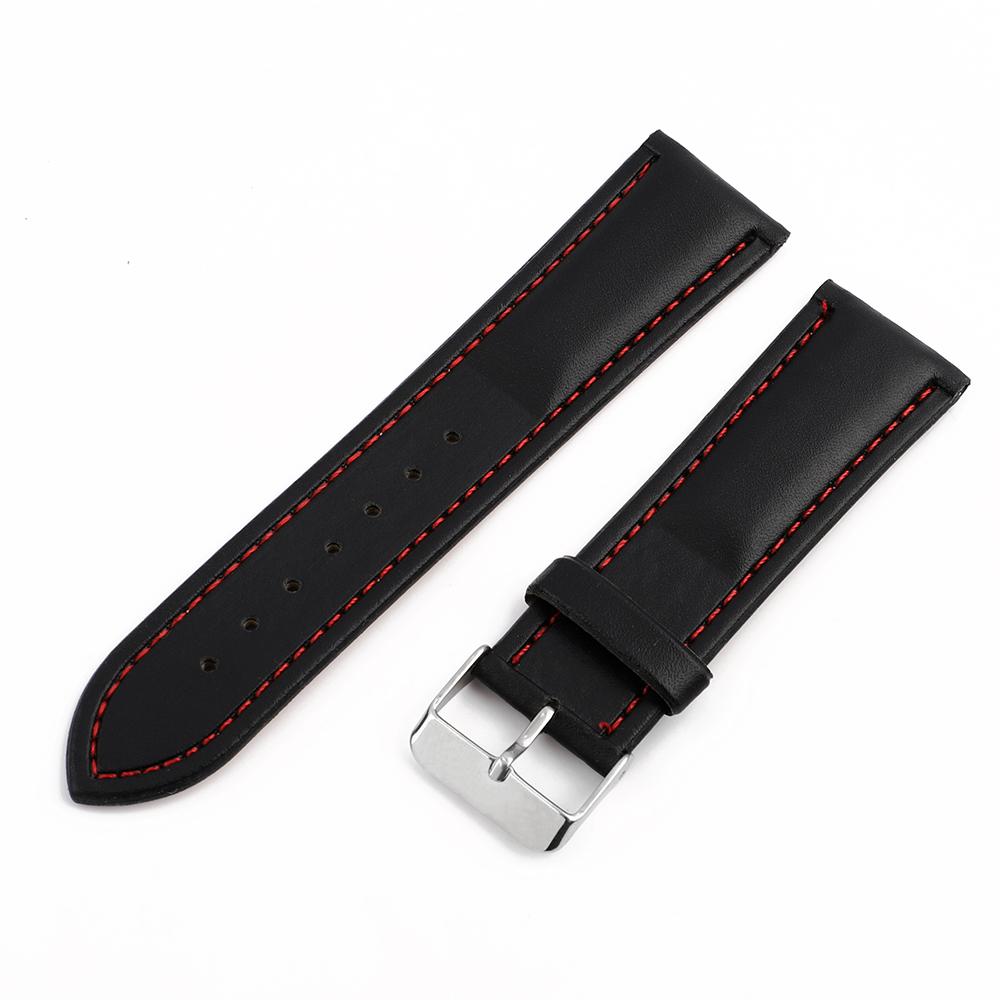 Leather Bracelet Watchband 22mm Handmade Stitching Quick Release Watch Straps Replacement Wrist Belt Accessories Black Coffee