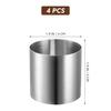Amosfun Кольца из нержавеющей стали, 5 см высотой x 6 см шириной, Набор из 4 штук, Форма для печенья, Форма для торта, Круглая, Маленькая, Глубокая, Круглая форма, Кондитерское кольцо