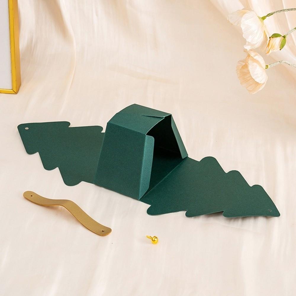 5pcs Cardboard Candy Gift Box Triangle Shape Party Favor Box For Christmas Party