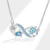Ocean Blue Diamond Sea Turtle Pendant Necklace Fashionable Personalized Clavicle Chain For Women