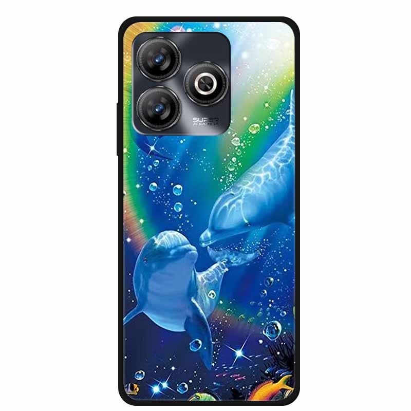 Чехол для ZTE Blade A75 A75 4G Милый Мягкий Силиконовый ТПУ Расписной Кот Чехлы для Телефона для ZTE BladeA75 4G A 75 Задняя Крышка Оболочка Новая Сумка
