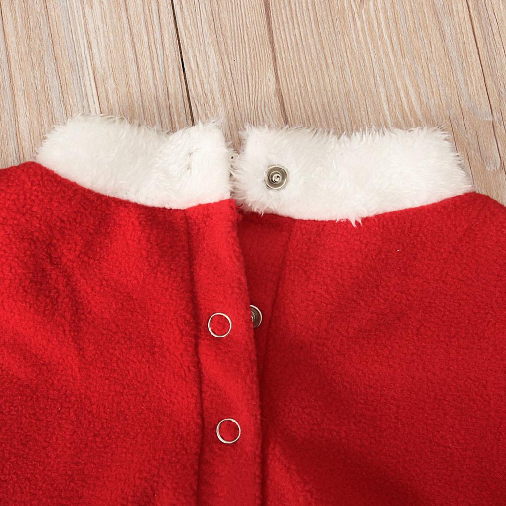 Рождественский комбинезон Санта-Клауса с длинными рукавами для маленьких мальчиков и девочек + шапка, наряды