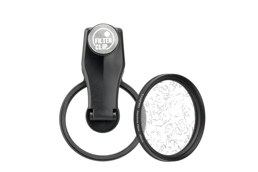 EXAPRO Smartphone Accessories Filter Clip Rainbow Flare Filter Set 49mm Rotating Frame Black + EXP-FCRRF-02
