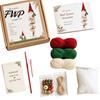 Holiday Gift Making Supplies DIY Crochet Gnome Ornament Kit, Christmas Theme Soft Knitted Craft Easy Projects for Adults Set, Handmade Hanging