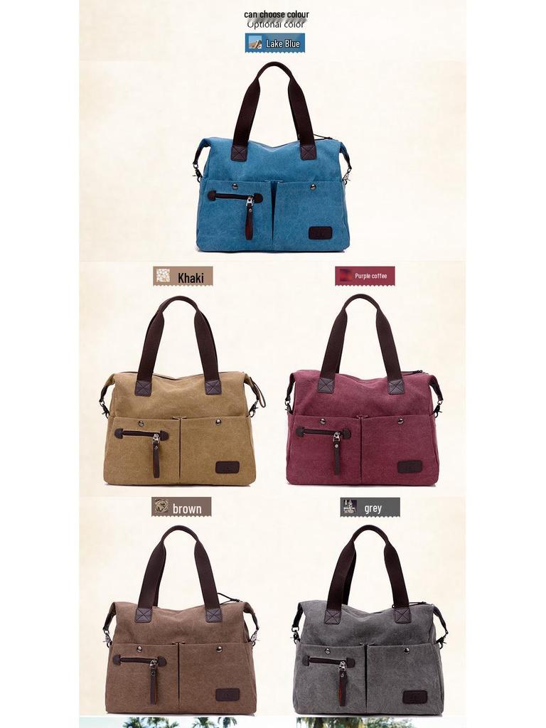 Retro Canvas Crossbody Bag - Large Capacity for Men & Women, Perfect for Gym, Sports, and Travel