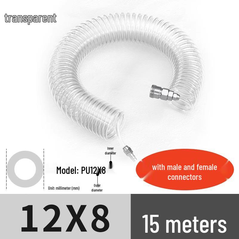 High-Pressure Retractable Air Hose with Quick Couplings