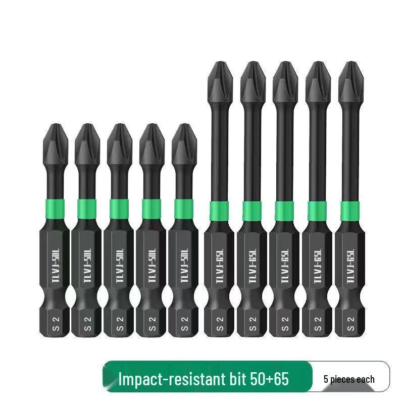 Impact-Resistant Magnetic Phillips Screwdriver Bit Set - High Hardness, Extended Hex Electric Drill Compatibility
