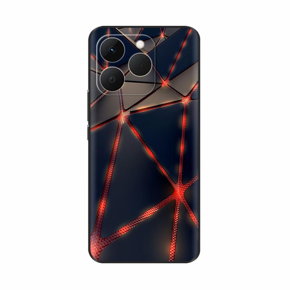 Для Realme 15T 5G Чехол Мягкий Силиконовый Бампер Мультяшный Цветок Череп Рисунок Задняя Крышка Для Oppo Realme 15T 15 T Чехлы Для Телефона Funda
