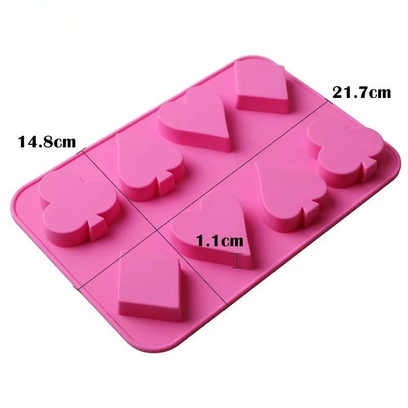Kitchen Baking Molds 3D Cartoon Playing Card Mold Silicone Cake Mold Fondant Chocolate Candy Mold DIY Different Cake Decoration