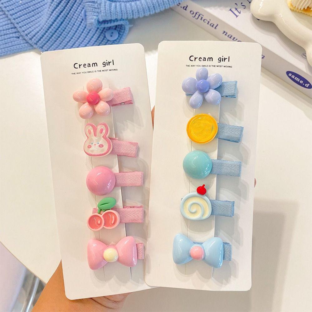 5pcs/Set Sweet Hair Clips Headdress Bangs Broken Hairpin Fashion Hair Accessories