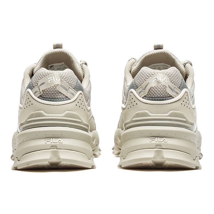 Fila Trek 1S Mesh Fabric Synthetic Leather Comfortable Durable Low-Top Casual Shoes Women Sneaker Champagne Silver Gray F12W242119FPS