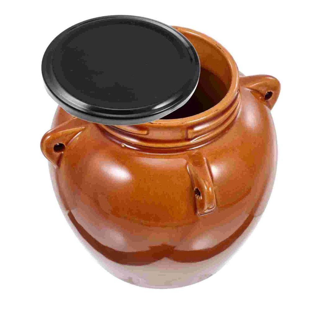 Large Capacity Kimchi Pickling Pot Ceramic /Mason Lid Pickels Making Containers  Onions