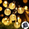 2025New Solar String Lights Outdoor Crystal Fairy Light Chritmas Garland 2/8 Modes Waterproof Patio Light for Garden Party Decor