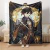 1pc Genshin Impact2 Blanket, Gift, for Men and Women, Soft Blanket, Good for Sofa Bed Couch Travel, Lightweight Flannel Blanket