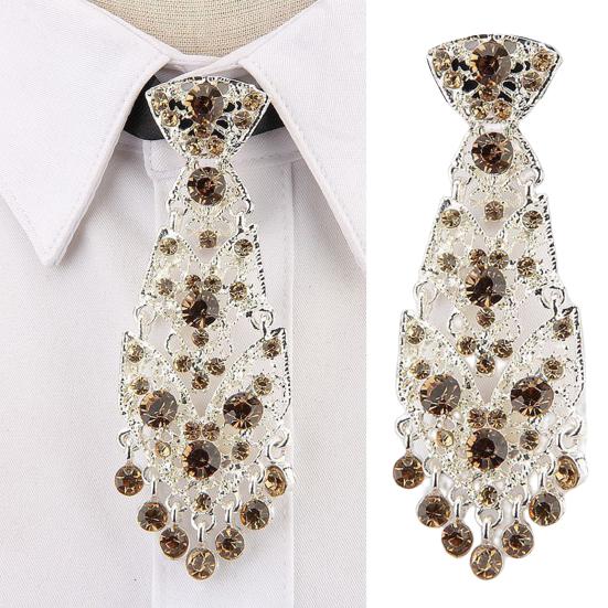 Галстуки из искусственного кристалла, роскошные металлические инкрустированные бриллиантами тончайшей работы, корсаж, аксессуары для свадебных вечеринок