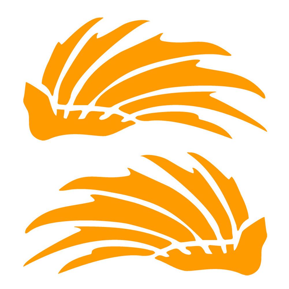 2 шт. Креативные наклейки на шлем с изображением крыльев и перьев, съемные виниловые светоотражающие наклейки для украшения мотоцикла и электровелосипеда.