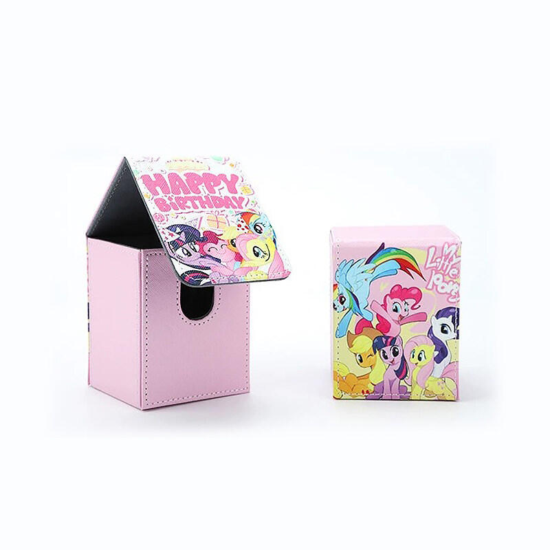My Little Pony Card Box Pinkie Pie Fluttershy Applejack Diy High Quality Collection Card Storage Box Anime Peripheral Toy Gifts