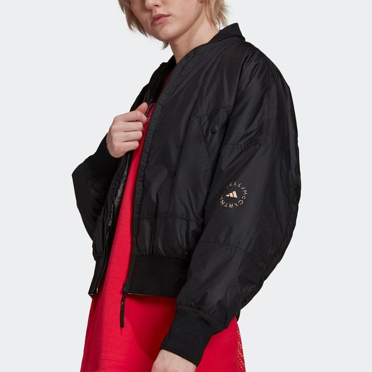 adidas Однотонная женская куртка-пилот с воротником-стойкой, черная GS1393