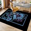 1pc Skull Hair Home Office, Durable Polyester Floor Mat with Easy, Office Decor, Urban Style, Nonslip Backing