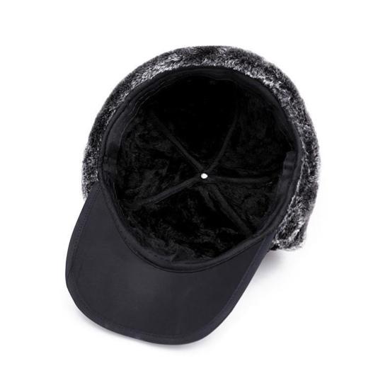 Unisex Winter Hat Thickened Fleece Lined Ear Protection Windoroof Buckle Fasten Heat Retention