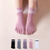 1/5 Pairs Toes Short Socks Woman Girl Cotton Striped Solid Breathable Soft Elastic Invisible Socks 5 Finger Socks Harajuku