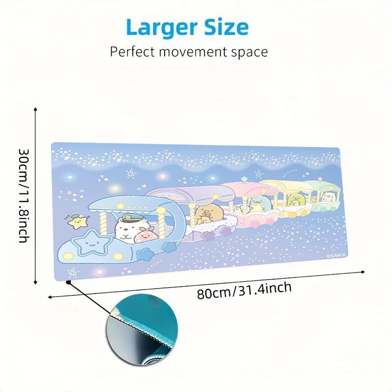 Sumikko Anime Color Mouse Pad Large Gaming Table Cushion Non-slip Laptop Tablet Big Mousepad XXL Mat Mini PC Playmat With Lock edge