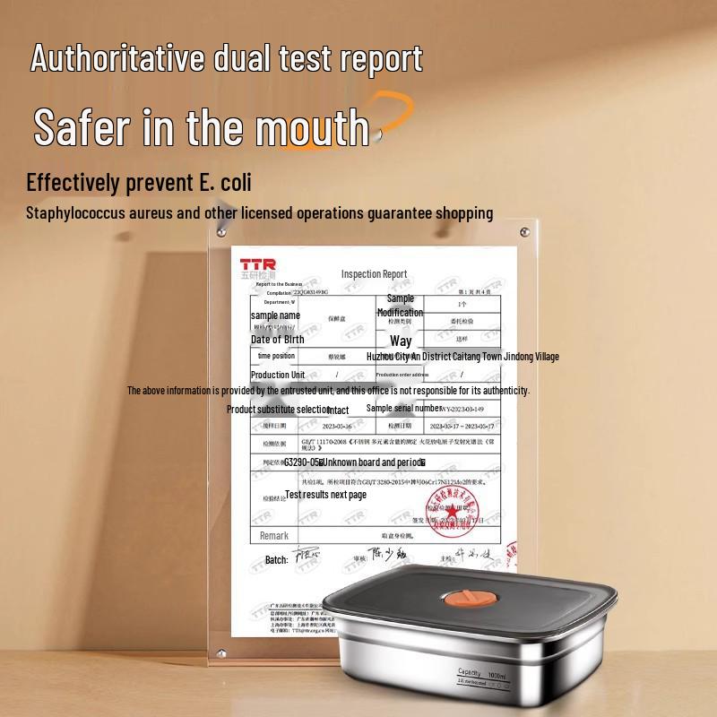 Пищевой контейнер из нержавеющей стали 316 с крышкой - Герметичный ланч-бокс бенто и для хранения в морозильной камере