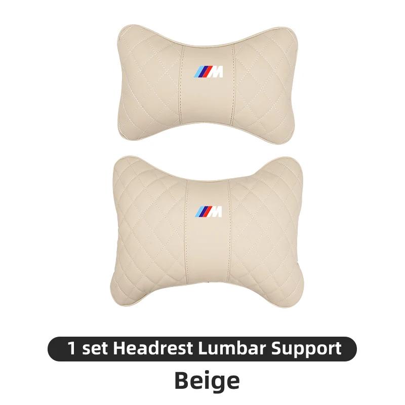 BWQ1 Car Sticker Hot 2026 For BMW Car Logo Headrest Neck Cushion Lumbar Support Memory Foam Pillow For BMW M X1 X3 X5 X6 X7 E30 E90 M