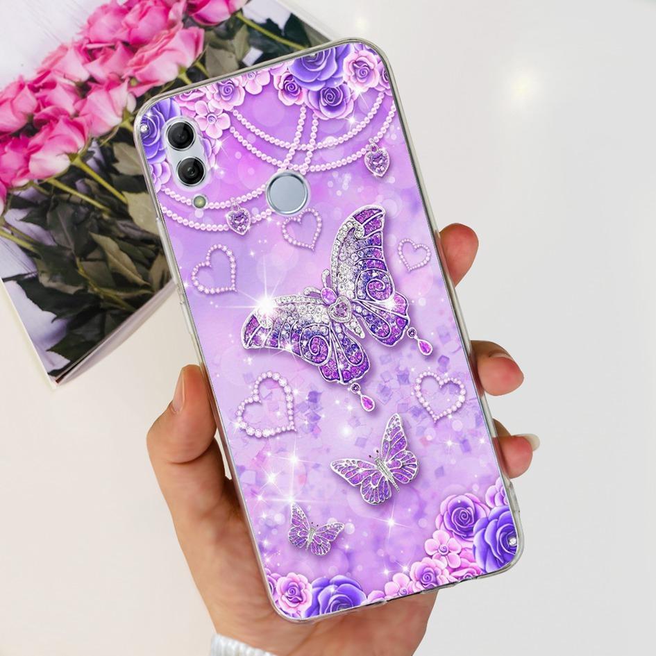 Чехол для Honor 10 Lite HRY-LX1 HRY-LX2 Чехол Мотылек Прозрачный Силиконовый Fundas Чехлы Для Honor 10 10i Honor10 Бампер