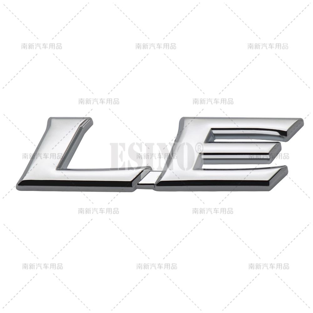 OAOV1 Car Styling 3D LE XLS XLE Car Metal Alloy RearTrunk Fender Adhesive Badge Body Tailgate Displaceme Emblem For Toyota Sienna