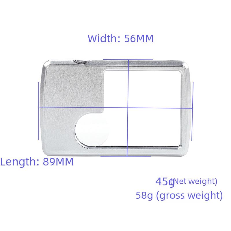 Chuda 4B-3 Portable Square Magnifier with Light & Dual Mirror