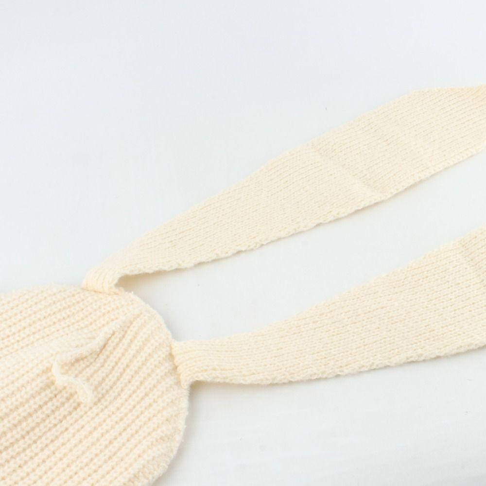 Thick Knitted Long Ear Beanie Handmade Style Rabbit Knit Hat Gift Style Winter Warm Hat For Women