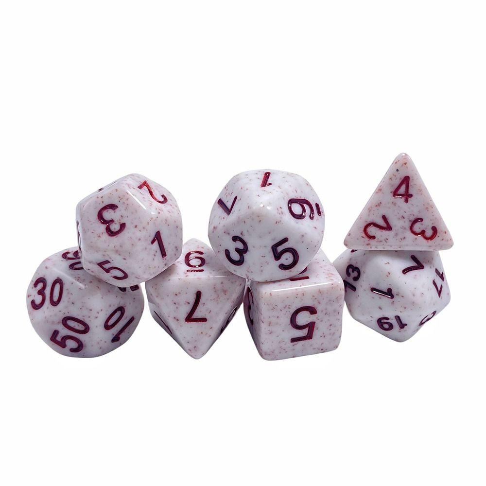 7 шт./компл., 7 кубиков, настольные игровые многогранные игральные кости D4 D6 D8 D10 D12 D20, игровые кости, прочные игральные кости DND, TRPG DND